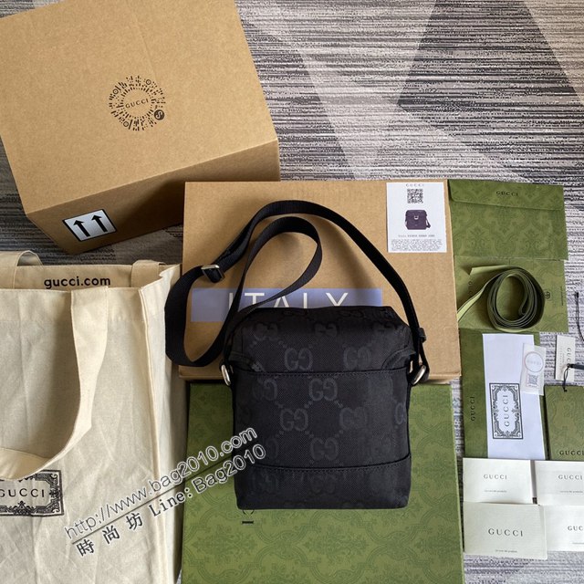 Gucci新款包包 古馳新款黑色布包 Gucci男士小號斜挎包 643858  ydg3084